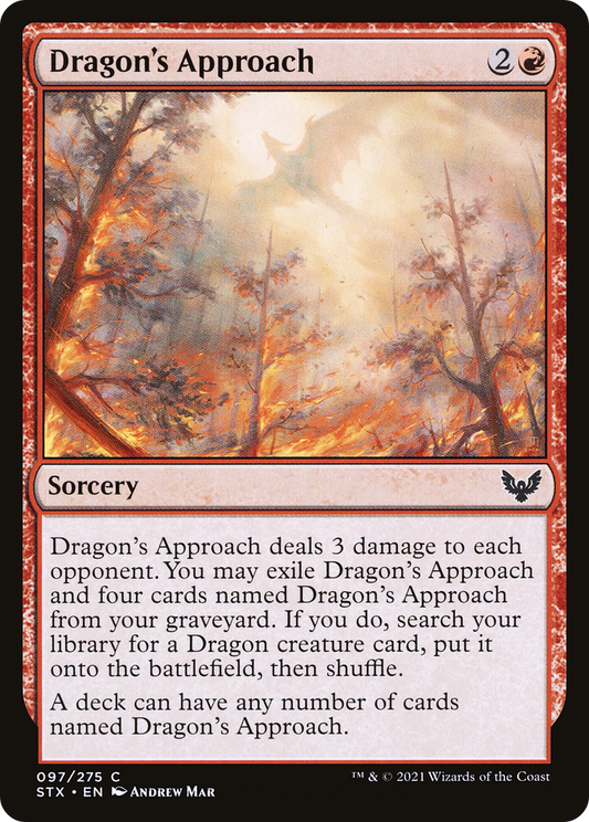 Dragon's Approach (STX-097) - Strixhaven: School of Mages - Premium MTG Single from Wizards of the Coast - Just $0.34! Shop now at Game Crave Tournament Store