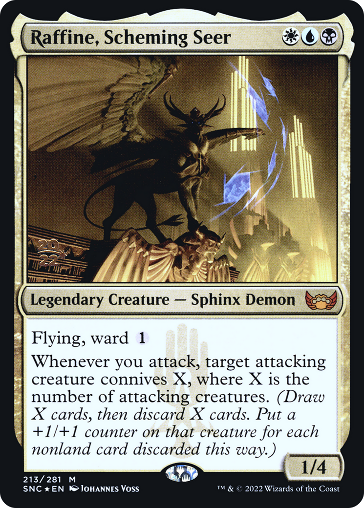 Raffine, Scheming Seer (PSNC-213S) - Streets of New Capenna Promos Foil - Premium MTG Single from Wizards of the Coast - Just $1.76! Shop now at Game Crave Tournament Store