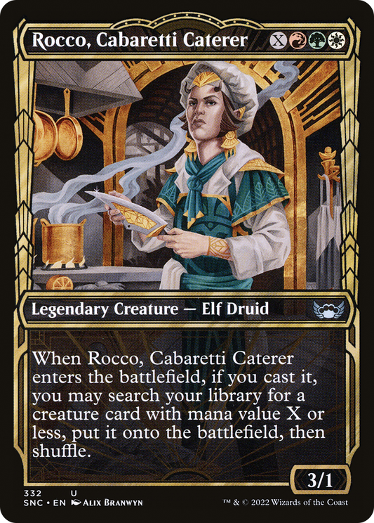 Rocco, Cabaretti Caterer (SNC-332) - Streets of New Capenna: (Showcase) - Premium MTG Single from Wizards of the Coast - Just $0.08! Shop now at Game Crave Tournament Store
