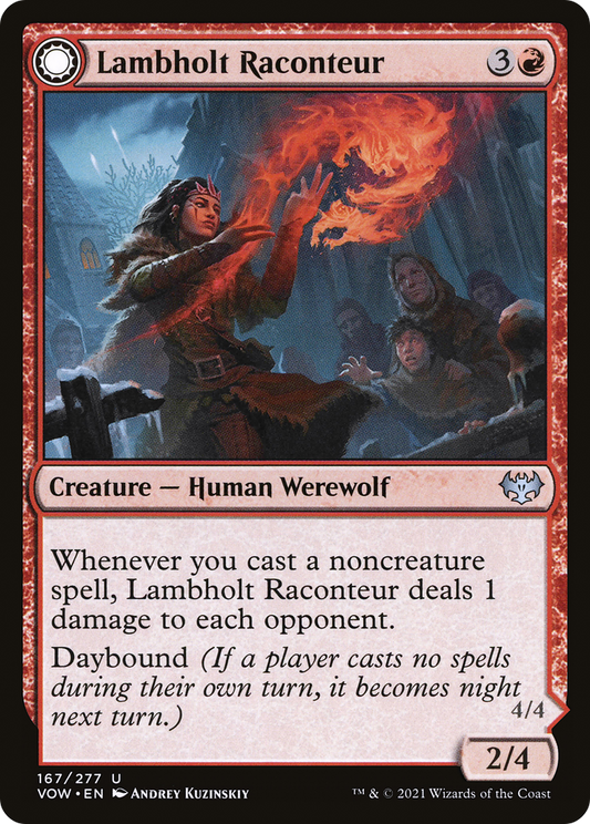 Lambholt Raconteur // Lambholt Ravager (VOW-167) - Innistrad: Crimson Vow: (Double Faced Transform) Foil - Premium MTG Single from Wizards of the Coast - Just $0.08! Shop now at Game Crave Tournament Store