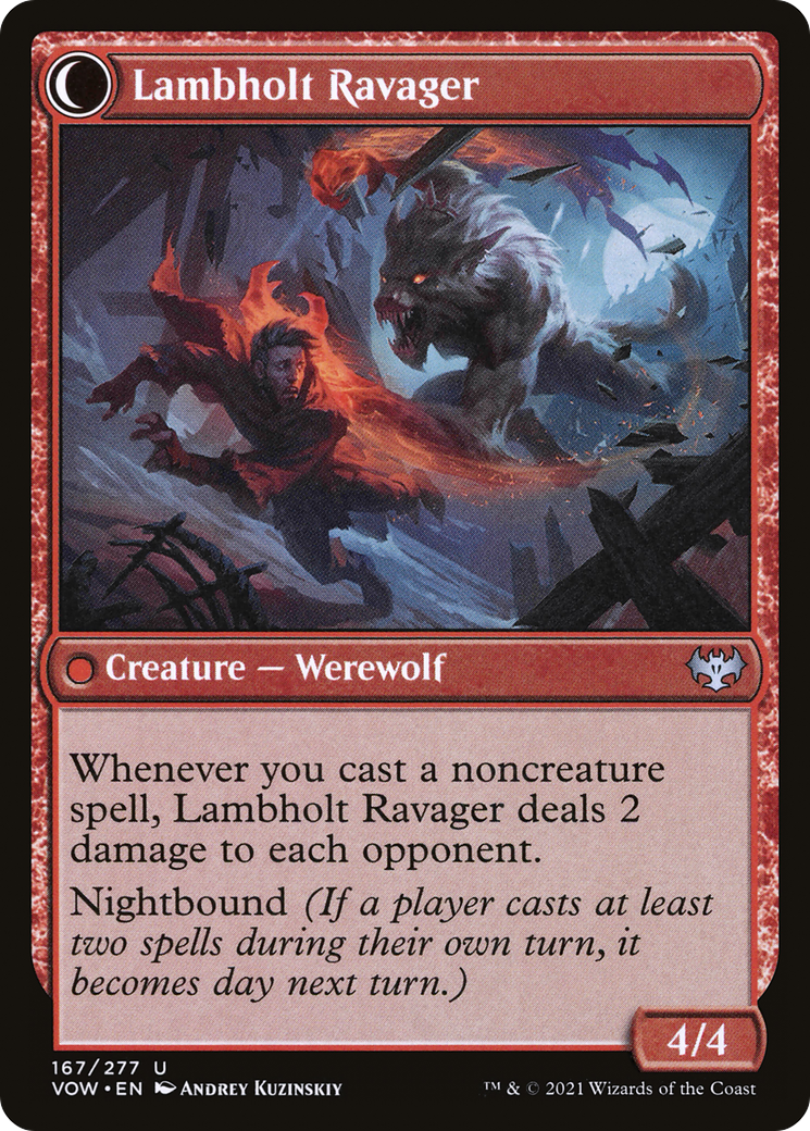 Lambholt Raconteur // Lambholt Ravager (VOW-167) - Innistrad: Crimson Vow: (Double Faced Transform) - Premium MTG Single from Wizards of the Coast - Just $0.08! Shop now at Game Crave Tournament Store