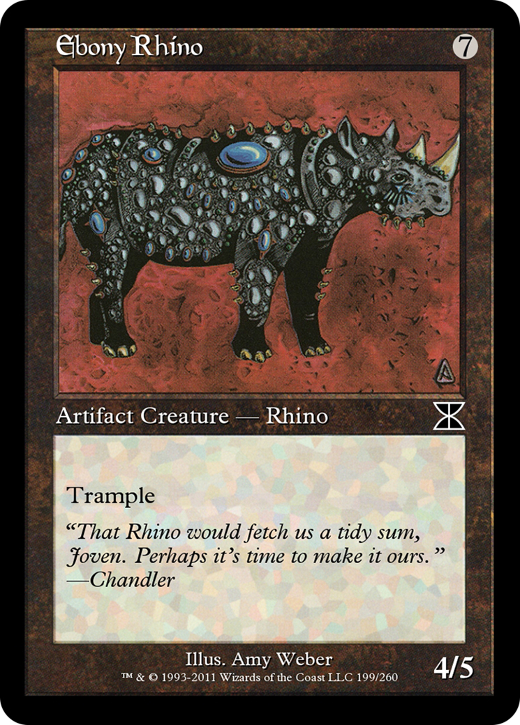 Ebony Rhino (ME4-199) - Masters Edition IV - Premium MTG Single from Wizards of the Coast - Just $0! Shop now at Game Crave Tournament Store