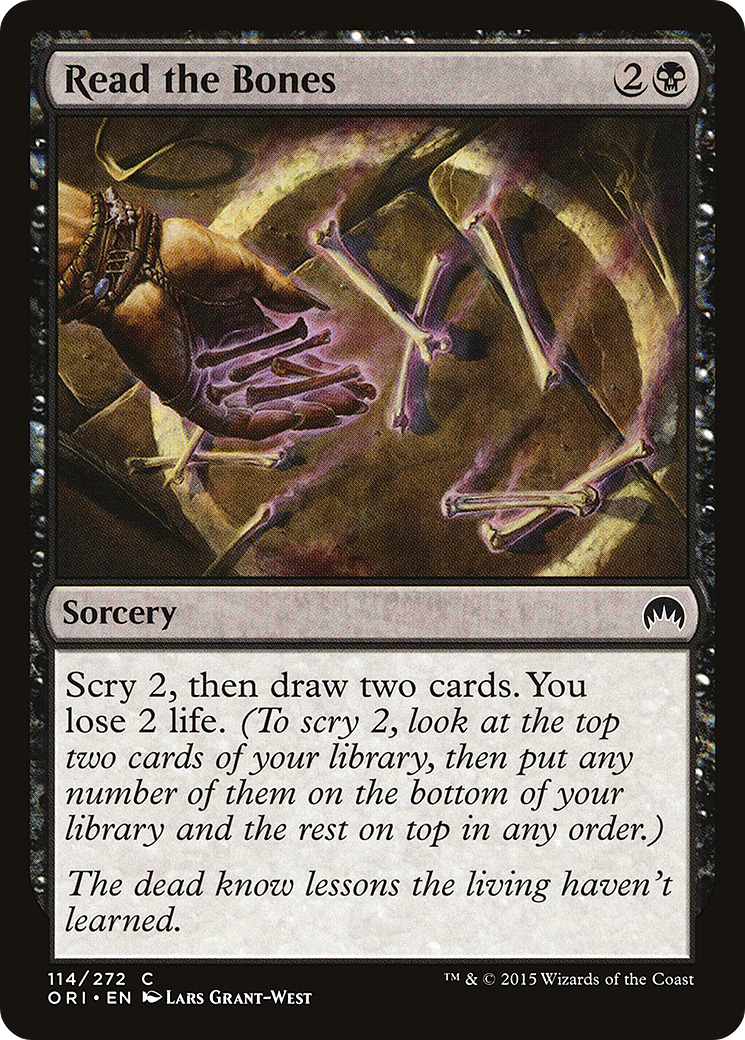 Read the Bones (ORI-114) - Magic Origins - Premium MTG Single from Wizards of the Coast - Just $0.08! Shop now at Game Crave Tournament Store