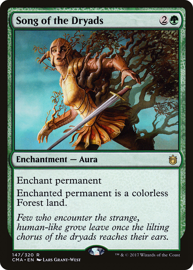 Song of the Dryads (CMA-147) - Commander Anthology - Premium MTG Single from Wizards of the Coast - Just $1.08! Shop now at Game Crave Tournament Store