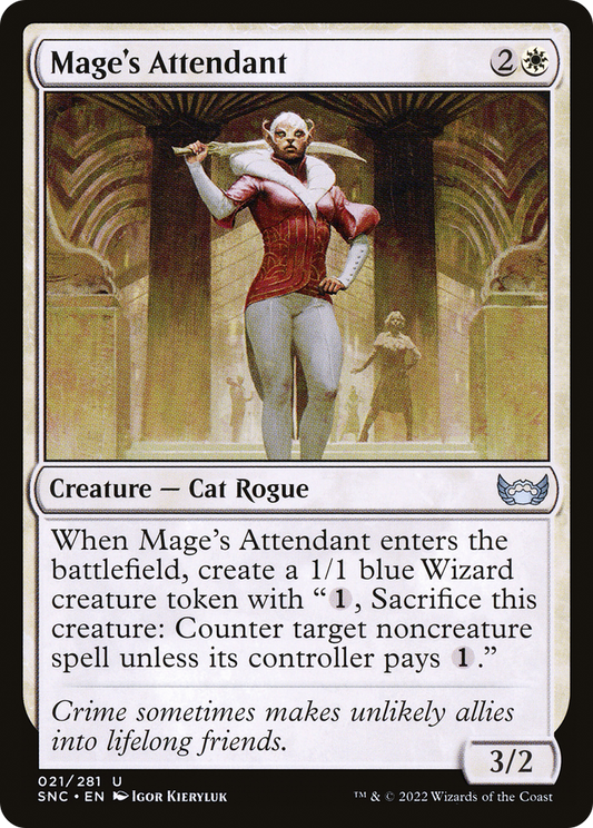 Mage's Attendant (SNC-021) - Streets of New Capenna - Premium MTG Single from Wizards of the Coast - Just $0.08! Shop now at Game Crave Tournament Store