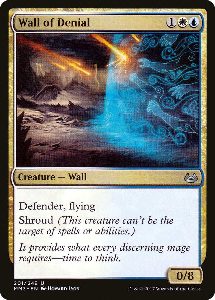 Wall of Denial (MM3-201) - Modern Masters 2017 Foil - Premium MTG Single from Wizards of the Coast - Just $0.51! Shop now at Game Crave Tournament Store