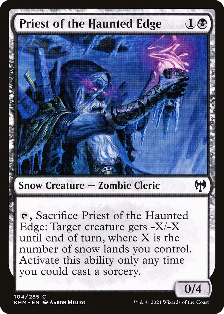 Priest of the Haunted Edge (KHM-104) - Kaldheim: (snow) Foil - Premium MTG Single from Wizards of the Coast - Just $0.08! Shop now at Game Crave Tournament Store