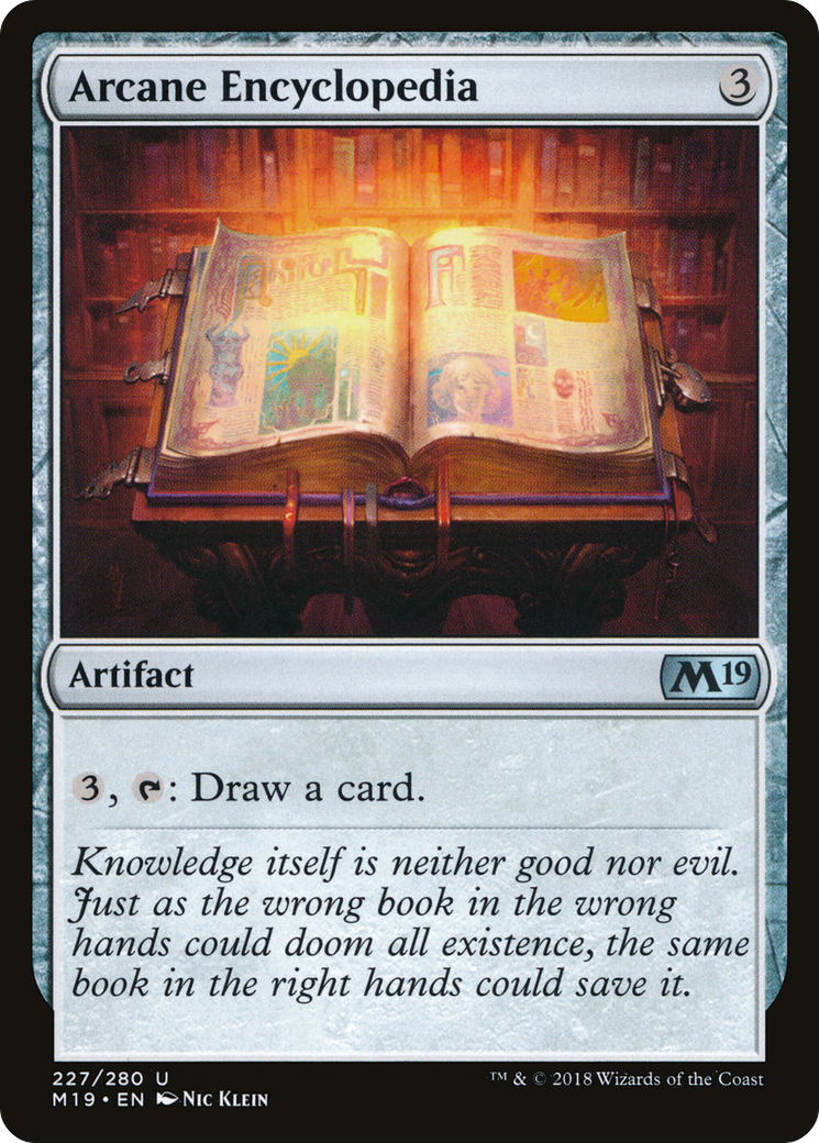 Arcane Encyclopedia (M19-227) - Core Set 2019 Foil - Premium MTG Single from Wizards of the Coast - Just $0.16! Shop now at Game Crave Tournament Store