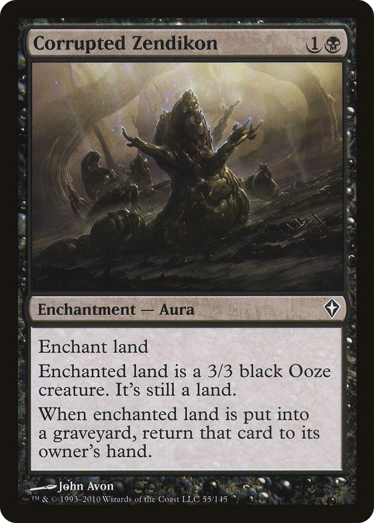 Corrupted Zendikon (WWK-055) - Worldwake Foil - Premium MTG Single from Wizards of the Coast - Just $0.10! Shop now at Game Crave Tournament Store