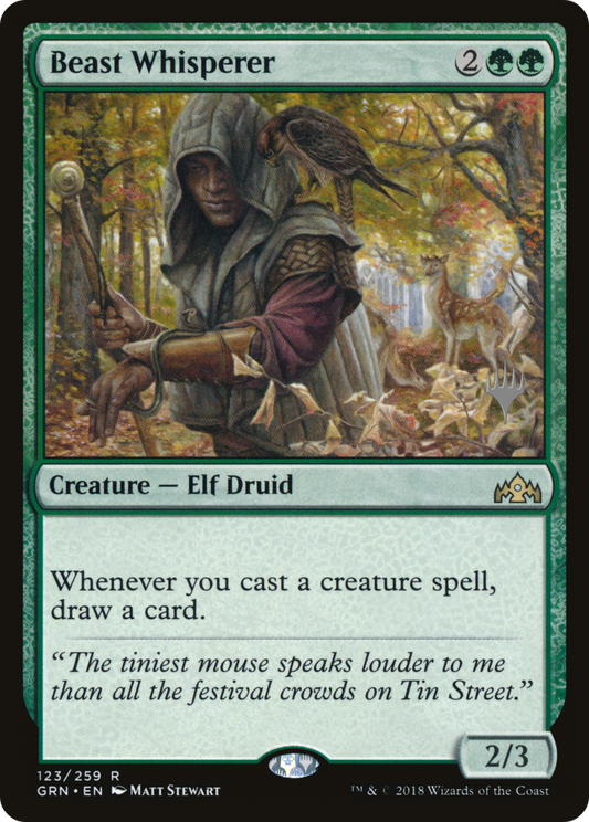 Beast Whisperer (PGRN-123P) - Guilds of Ravnica Promos - Premium MTG Single from Wizards of the Coast - Just $0.79! Shop now at Game Crave Tournament Store