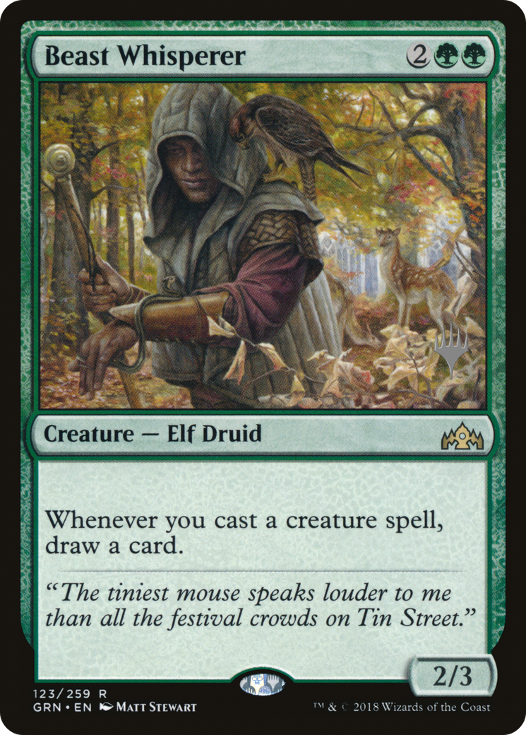 Beast Whisperer (PGRN-123P) - Guilds of Ravnica Promos Foil - Premium MTG Single from Wizards of the Coast - Just $0.94! Shop now at Game Crave Tournament Store