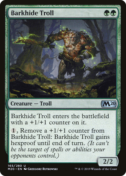 Barkhide Troll (M20-165) - Core Set 2020 - Premium MTG Single from Wizards of the Coast - Just $0.08! Shop now at Game Crave Tournament Store
