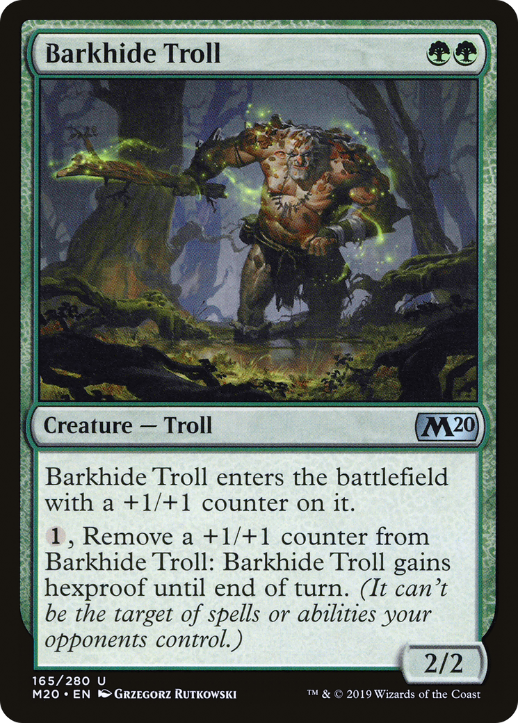 Barkhide Troll (M20-165) - Core Set 2020 Foil - Premium MTG Single from Wizards of the Coast - Just $0.08! Shop now at Game Crave Tournament Store
