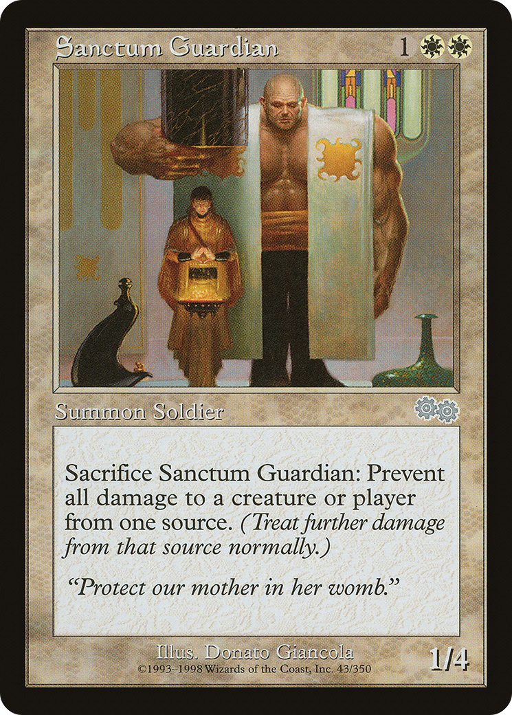 Sanctum Guardian (USG-043) - Urza's Saga - Premium MTG Single from Wizards of the Coast - Just $0.08! Shop now at Game Crave Tournament Store