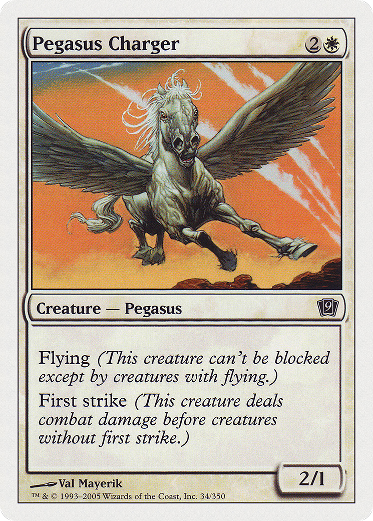Pegasus Charger (9ED-034) - Ninth Edition - Premium MTG Single from Wizards of the Coast - Just $0.08! Shop now at Game Crave Tournament Store