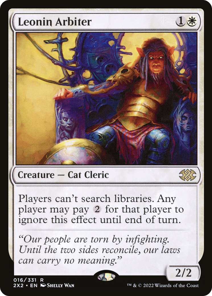 Leonin Arbiter (2X2-016) - Double Masters 2022 Foil - Premium MTG Single from Wizards of the Coast - Just $0.25! Shop now at Game Crave Tournament Store