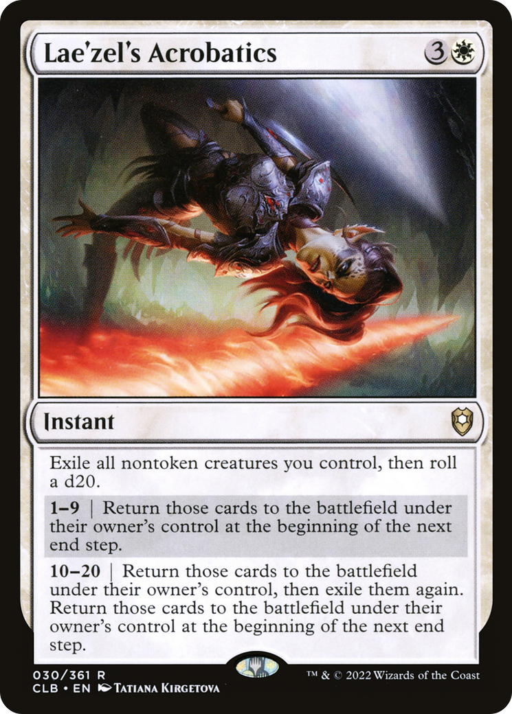 Lae'zel's Acrobatics (CLB-030) - Commander Legends: Battle for Baldur's Gate Foil - Premium MTG Single from Wizards of the Coast - Just $0.44! Shop now at Game Crave Tournament Store
