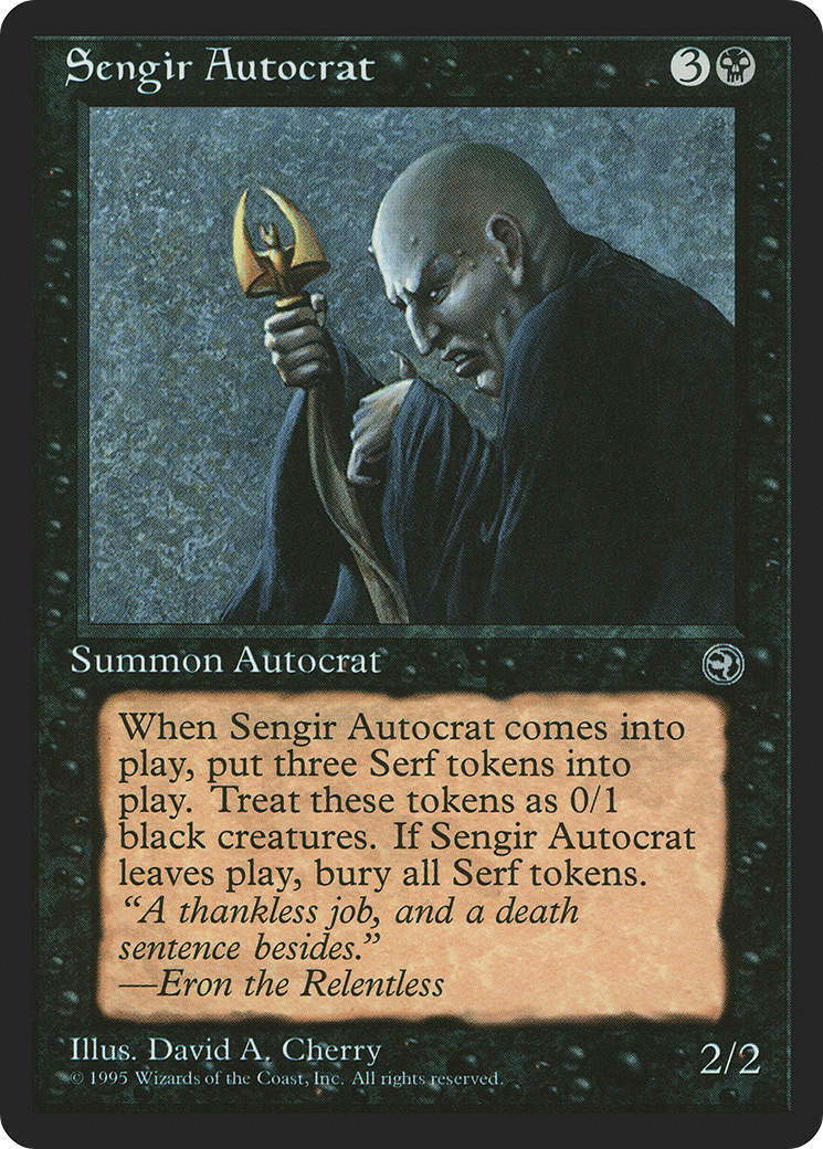 Sengir Autocrat (HML-056) - Homelands - Premium MTG Single from Wizards of the Coast - Just $0.14! Shop now at Game Crave Tournament Store