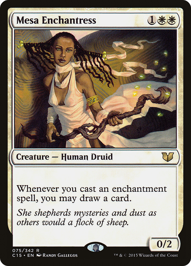 Mesa Enchantress (C15-075) - Commander 2015 - Premium MTG Single from Wizards of the Coast - Just $0.11! Shop now at Game Crave Tournament Store
