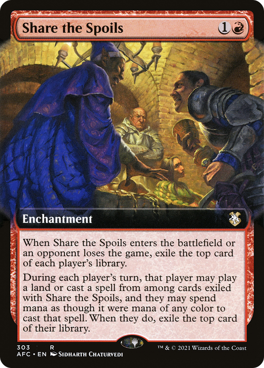 Share the Spoils (AFC-303) - Forgotten Realms Commander: (Extended Art) - Premium MTG Single from Wizards of the Coast - Just $0.71! Shop now at Game Crave Tournament Store