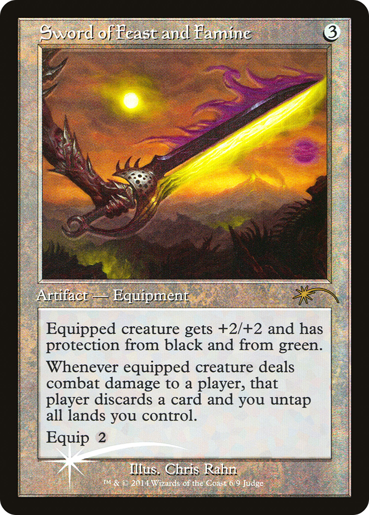 Sword of Feast and Famine (J14-006) - Judge Gift Cards 2014 Foil - Premium MTG Single from Wizards of the Coast - Just $19.02! Shop now at Game Crave Tournament Store