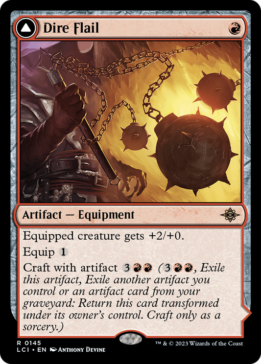 Dire Flail // Dire Blunderbuss (LCI-145) - The Lost Caverns of Ixalan Foil - Premium MTG Single from Wizards of the Coast - Just $0.08! Shop now at Game Crave Tournament Store