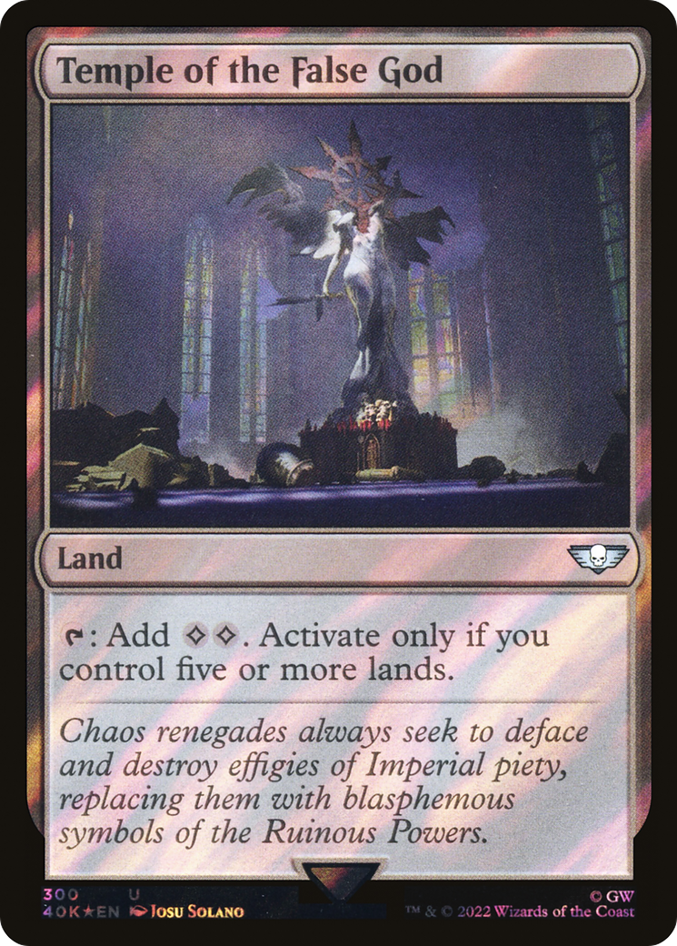 Temple of the False God (40K-300★) - Warhammer 40,000 Commander Foil - Premium MTG Single from Wizards of the Coast - Just $2.89! Shop now at Game Crave Tournament Store