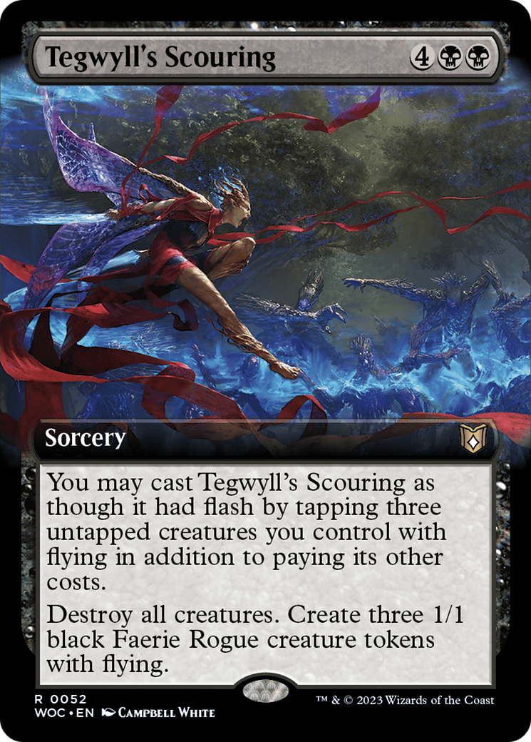 Tegwyll's Scouring (WOC-052) - Wilds of Eldraine Commander: (Extended Art) - Premium MTG Single from Wizards of the Coast - Just $0.10! Shop now at Game Crave Tournament Store