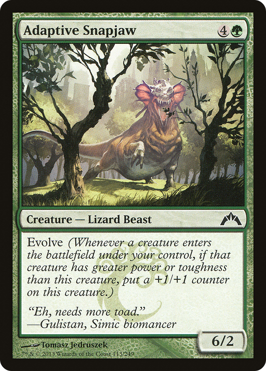 Adaptive Snapjaw (GTC-113) - Gatecrash Foil - Premium MTG Single from Wizards of the Coast - Just $0.08! Shop now at Game Crave Tournament Store