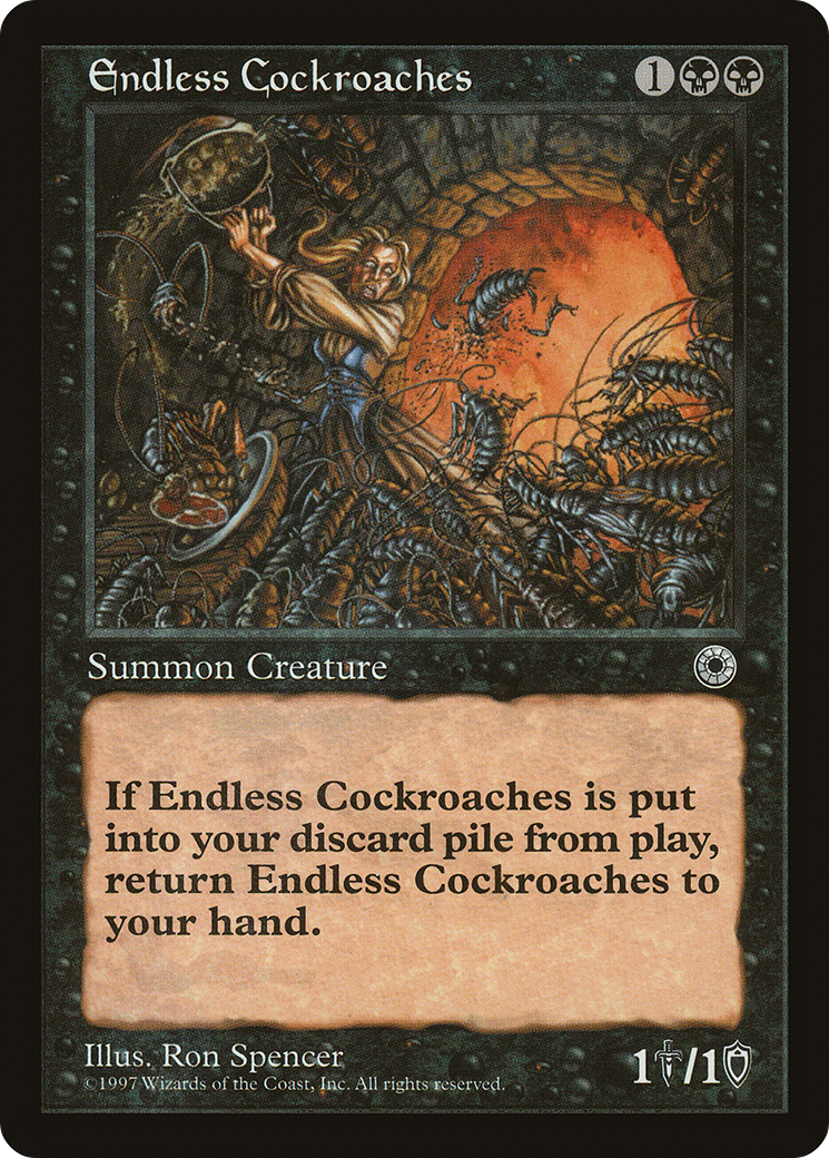 Endless Cockroaches (POR-092) - Portal - Premium MTG Single from Wizards of the Coast - Just $3.55! Shop now at Game Crave Tournament Store