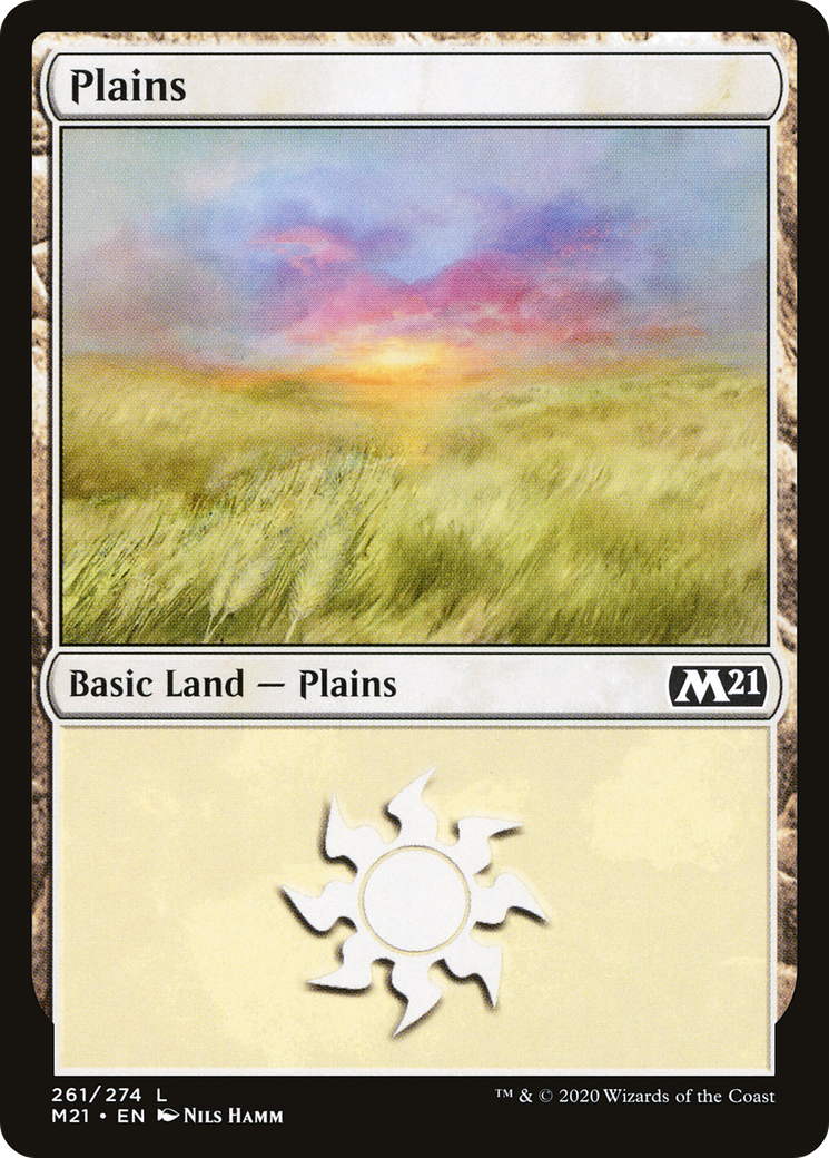 Plains (M21-261) - Core Set 2021 Foil - Premium MTG Single from Wizards of the Coast - Just $0.08! Shop now at Game Crave Tournament Store