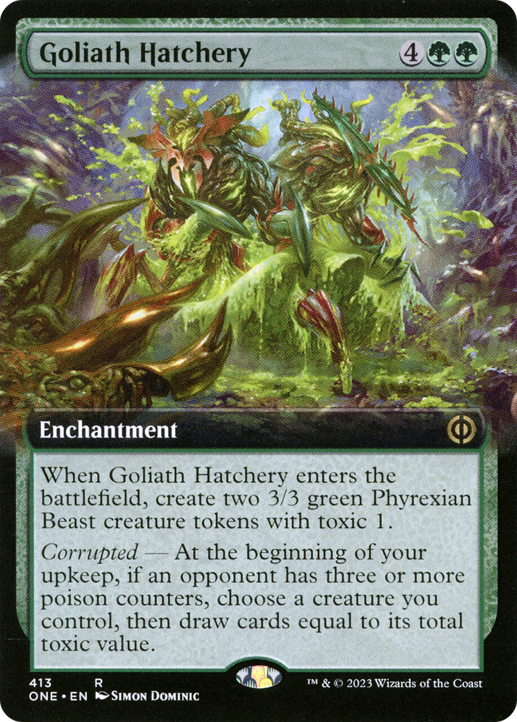 Goliath Hatchery (ONE-413) - Phyrexia: All Will Be One: (Extended Art) Foil - Premium MTG Single from Wizards of the Coast - Just $0.08! Shop now at Game Crave Tournament Store