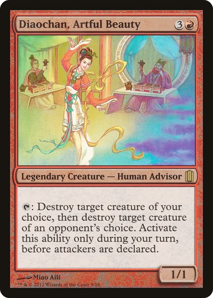 Diaochan, Artful Beauty (CM1-005) - Commander's Arsenal Foil - Premium MTG Single from Wizards of the Coast - Just $6.37! Shop now at Game Crave Tournament Store