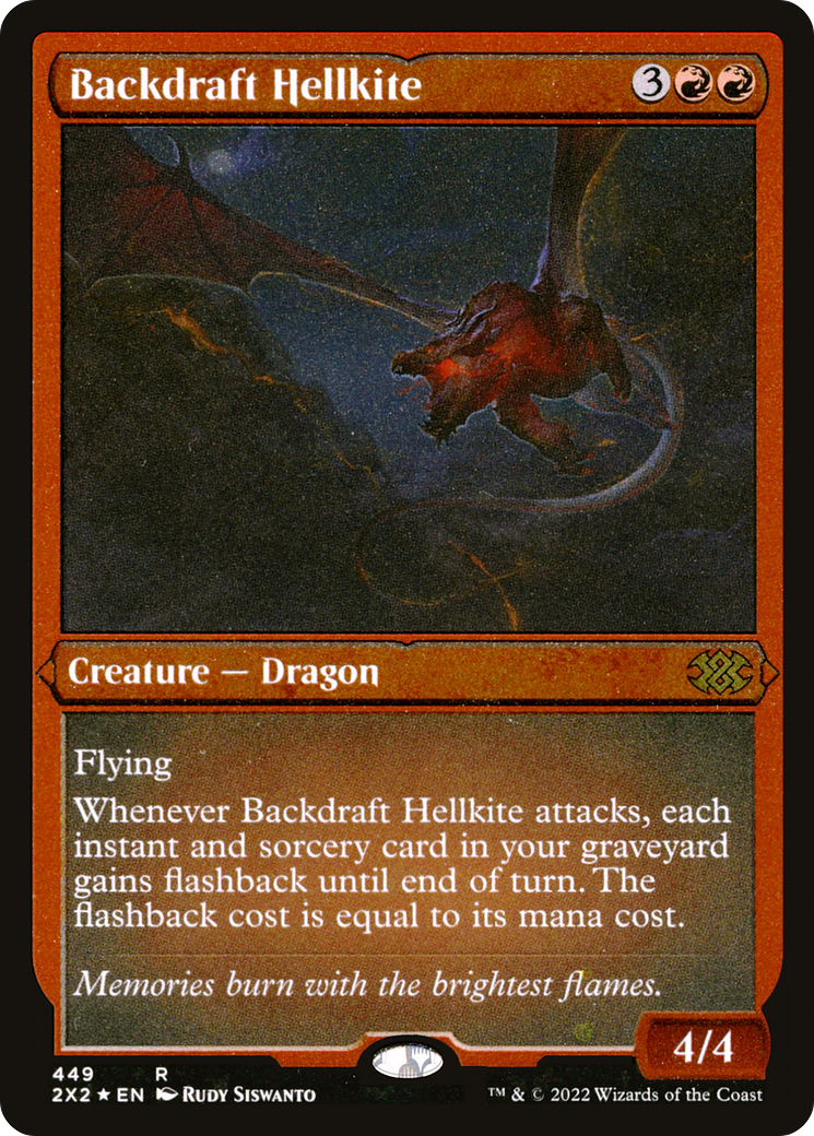 Backdraft Hellkite (2X2-449) - Double Masters 2022 Etched Foil - Premium MTG Single from Wizards of the Coast - Just $0.91! Shop now at Game Crave Tournament Store