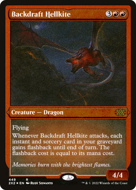 Backdraft Hellkite (2X2-449) - Double Masters 2022 Etched Foil - Premium MTG Single from Wizards of the Coast - Just $0.91! Shop now at Game Crave Tournament Store