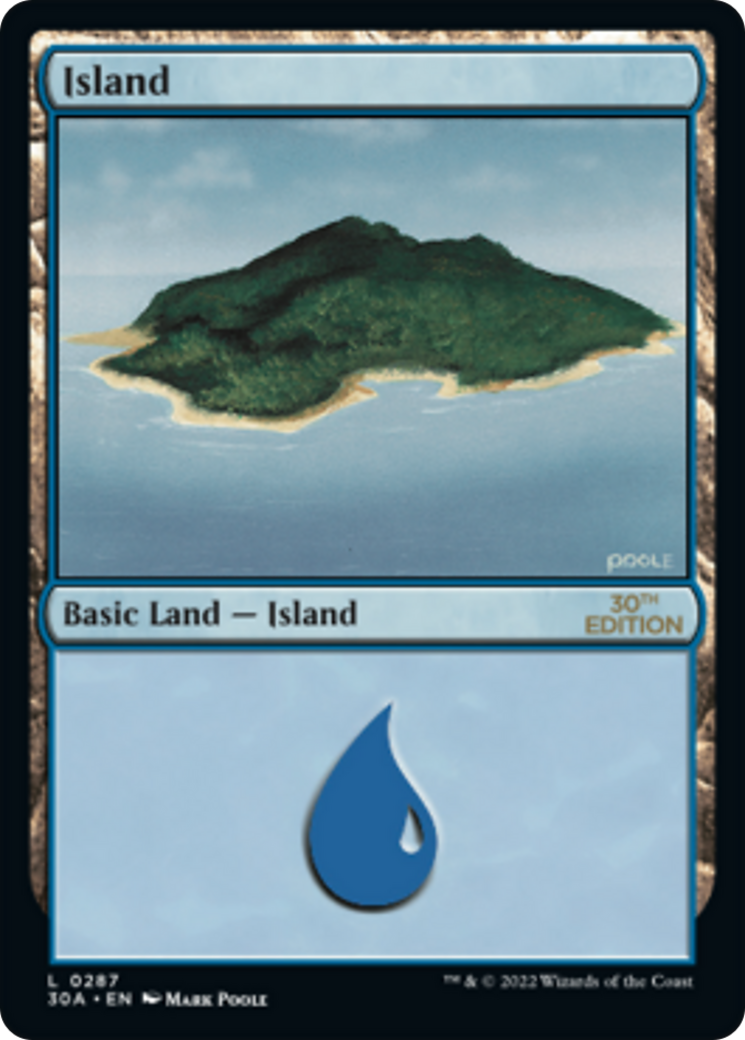 Island (30A-287) - 30th Anniversary Edition - Premium MTG Single from Wizards of the Coast - Just $0.45! Shop now at Game Crave Tournament Store