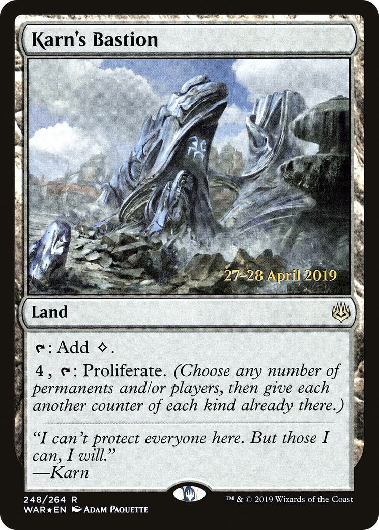Karn's Bastion (PWAR-248S) - War of the Spark Promos Foil - Premium MTG Single from Wizards of the Coast - Just $0.69! Shop now at Game Crave Tournament Store