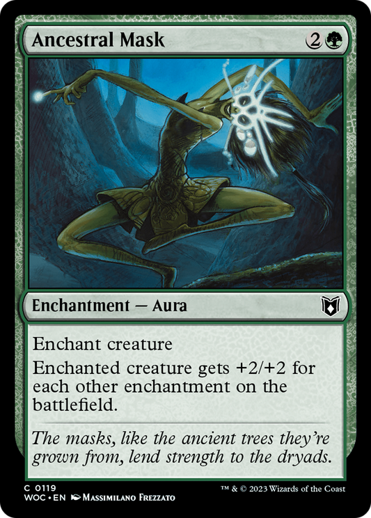 Ancestral Mask (WOC-119) - Wilds of Eldraine Commander - Premium MTG Single from Wizards of the Coast - Just $0.75! Shop now at Game Crave Tournament Store