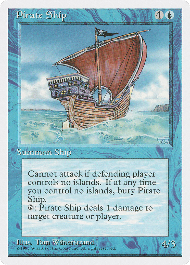 Pirate Ship (4ED-091) - Fourth Edition - Premium MTG Single from Wizards of the Coast - Just $0.60! Shop now at Game Crave Tournament Store