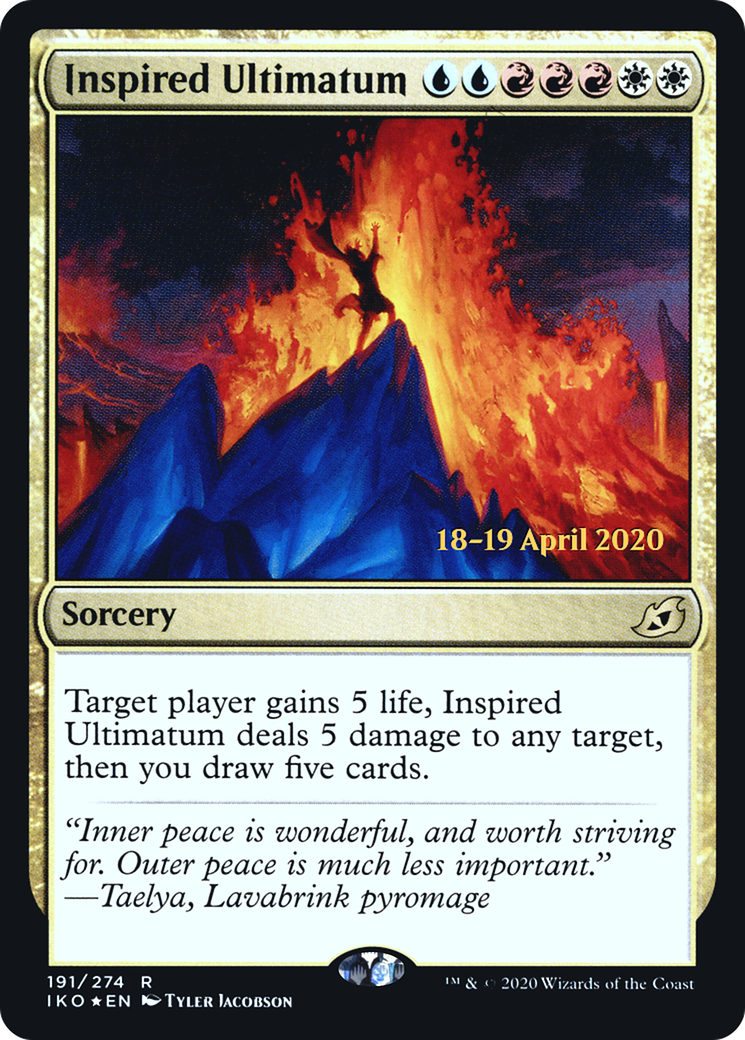 Inspired Ultimatum (PIKO-191S) - Ikoria: Lair of Behemoths Promos Foil - Premium MTG Single from Wizards of the Coast - Just $0.74! Shop now at Game Crave Tournament Store