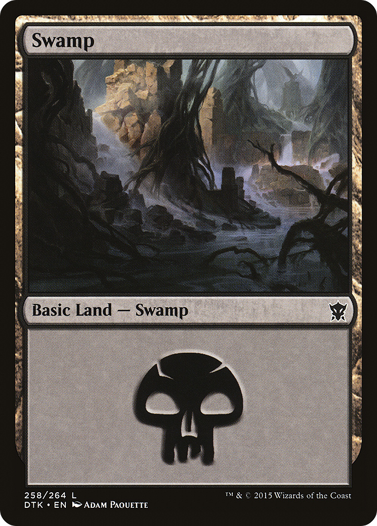 Swamp (DTK-258) - Dragons of Tarkir - Premium MTG Single from Wizards of the Coast - Just $0.25! Shop now at Game Crave Tournament Store