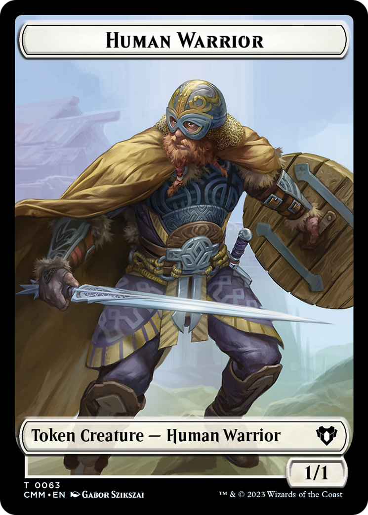 Human Warrior (TCMM-063) - Commander Masters Tokens Foil - Premium MTG Single from Wizards of the Coast - Just $0! Shop now at Game Crave Tournament Store