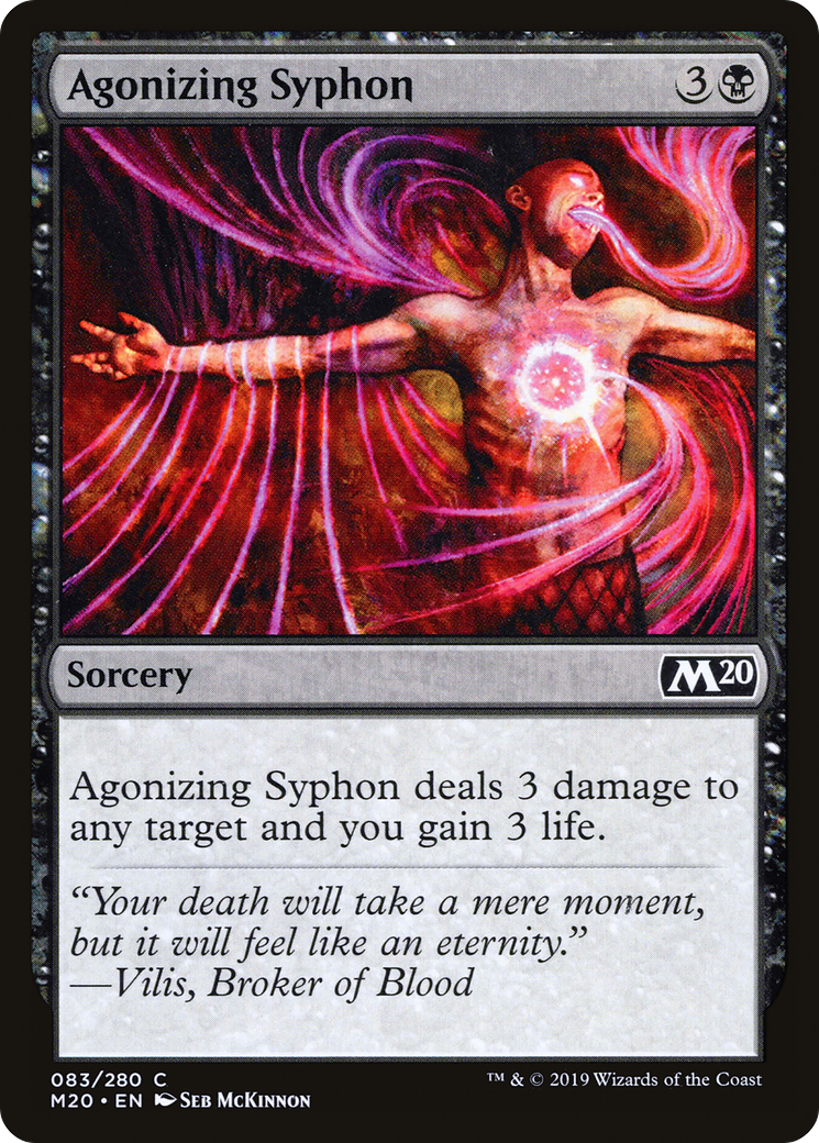 Agonizing Syphon (M20-083) - Core Set 2020 Foil - Premium MTG Single from Wizards of the Coast - Just $0.25! Shop now at Game Crave Tournament Store
