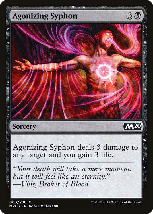 Agonizing Syphon (M20-083) - Core Set 2020 Foil - Premium MTG Single from Wizards of the Coast - Just $0.25! Shop now at Game Crave Tournament Store