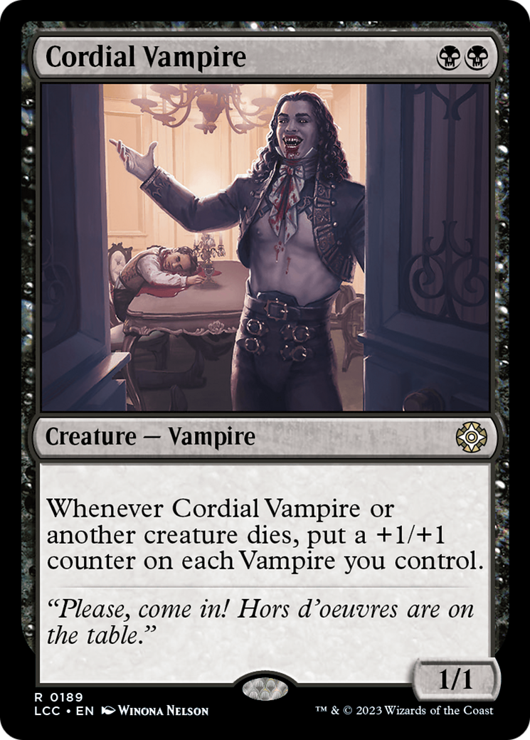 Cordial Vampire (LCC-189) - The Lost Caverns of Ixalan Commander - Premium MTG Single from Wizards of the Coast - Just $0.34! Shop now at Game Crave Tournament Store