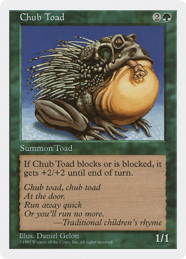 Chub Toad (5ED-283) - Fifth Edition - Premium MTG Single from Wizards of the Coast - Just $0.25! Shop now at Game Crave Tournament Store