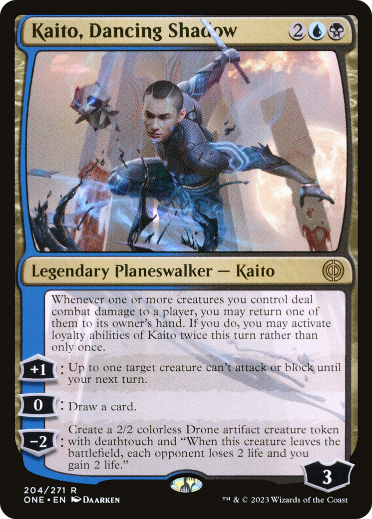 Kaito, Dancing Shadow (ONE-204) - Phyrexia: All Will Be One Foil - Premium MTG Single from Wizards of the Coast - Just $0.10! Shop now at Game Crave Tournament Store