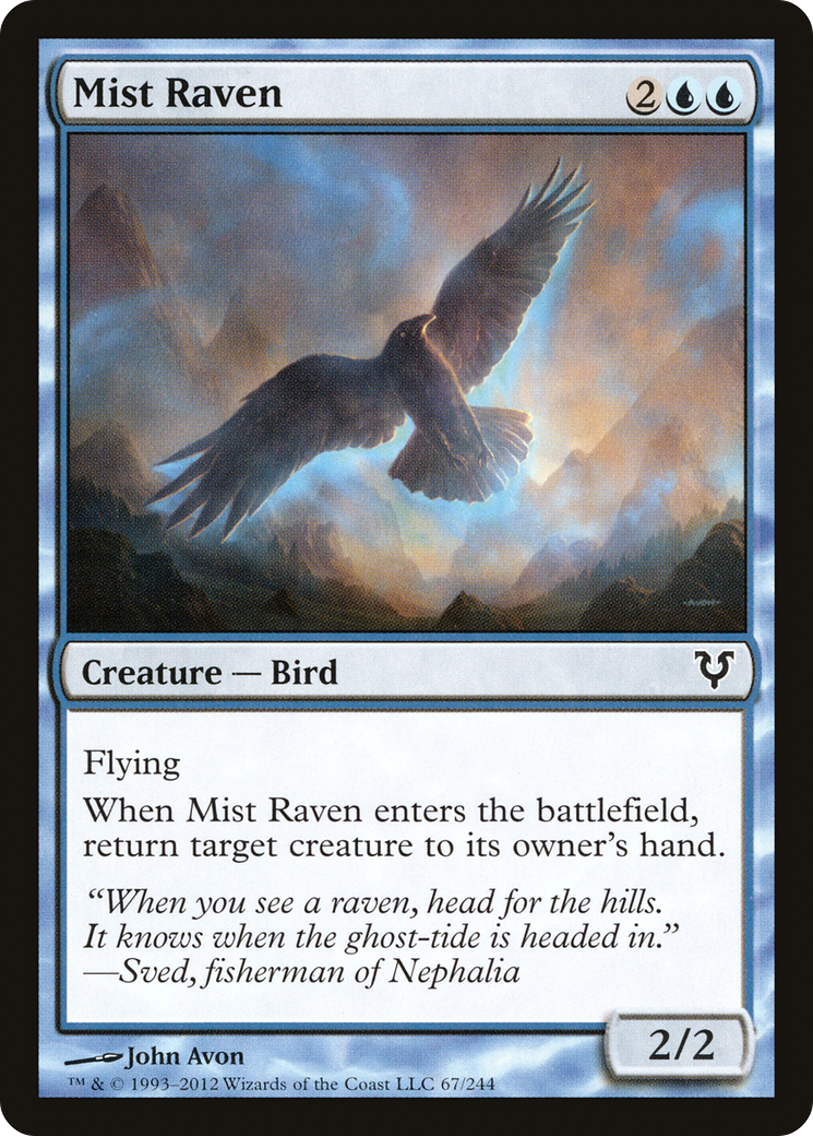 Mist Raven (AVR-067) - Avacyn Restored - Premium MTG Single from Wizards of the Coast - Just $0.25! Shop now at Game Crave Tournament Store