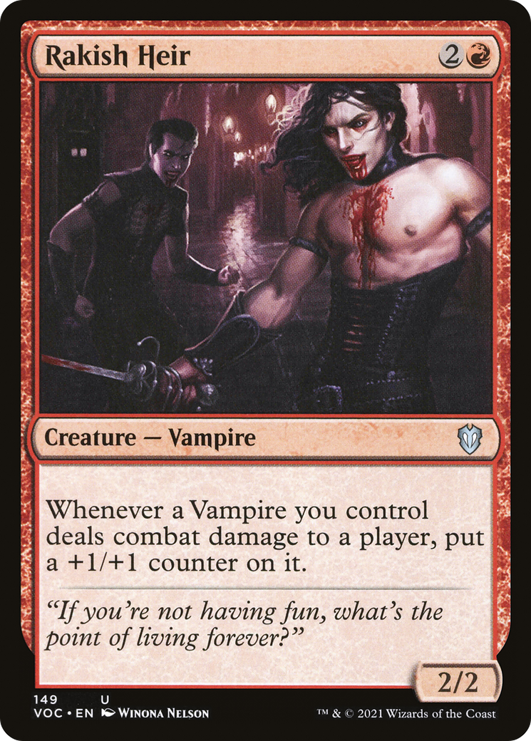 Rakish Heir (VOC-149) - Crimson Vow Commander - Premium MTG Single from Wizards of the Coast - Just $0.25! Shop now at Game Crave Tournament Store