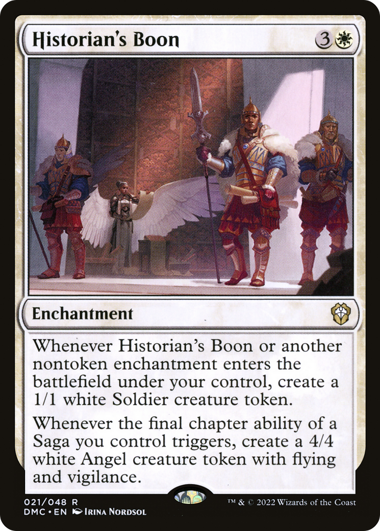 Historian's Boon (DMC-021) - Dominaria United Commander Foil - Premium MTG Single from Wizards of the Coast - Just $2.32! Shop now at Game Crave Tournament Store